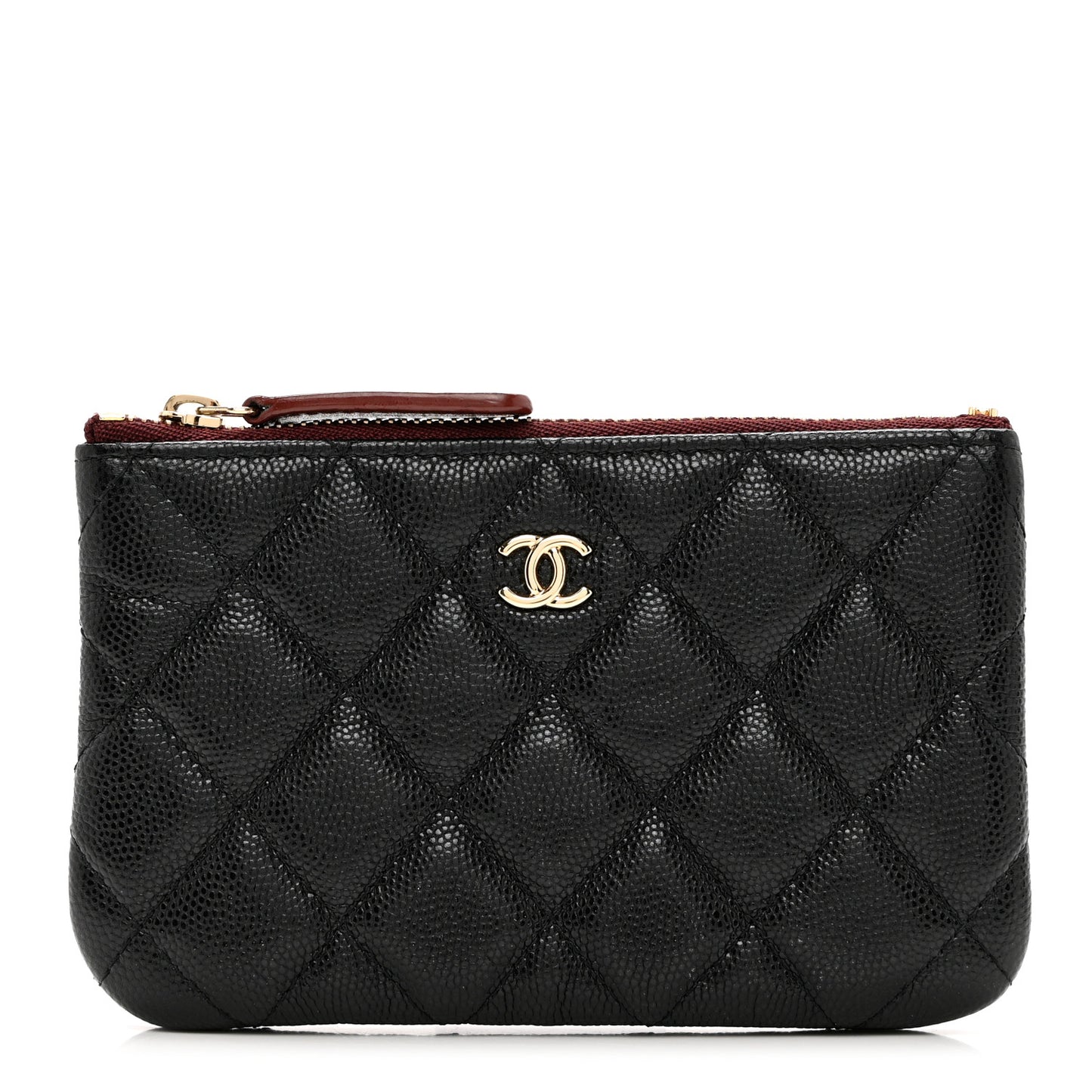 Caviar Quilted Small Pouch Black