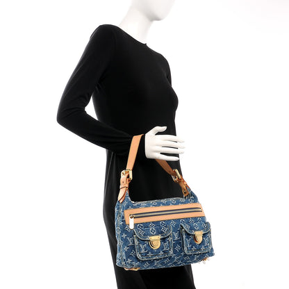 Louis Vuitton Monogram Denim Baggy PM Blue 2 of 9