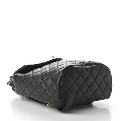Chanel Calfskin Quilted Mini Urban Spirit Backpack Black 3 of 9