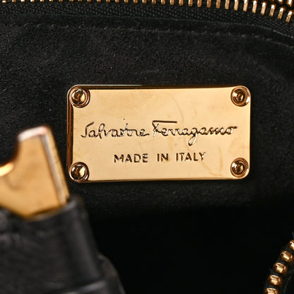 Salvatore Ferragamo Grained Calfskin Hobo Black 6 of 10