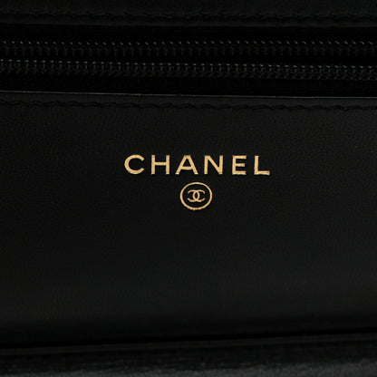 Chanel Lambskin Quilted Infinity Wallet On Chain WOC Black 6 of 11
