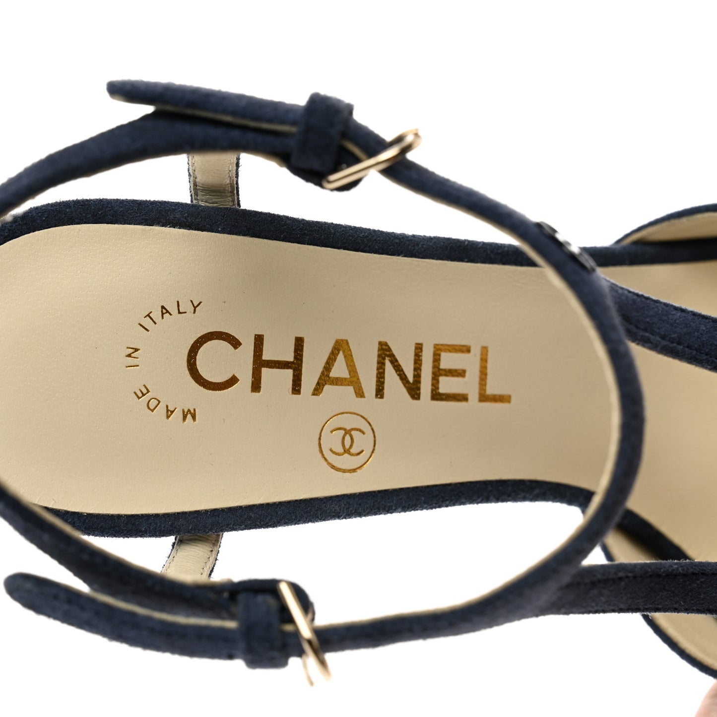 Suede CC Sandals 36 Blue