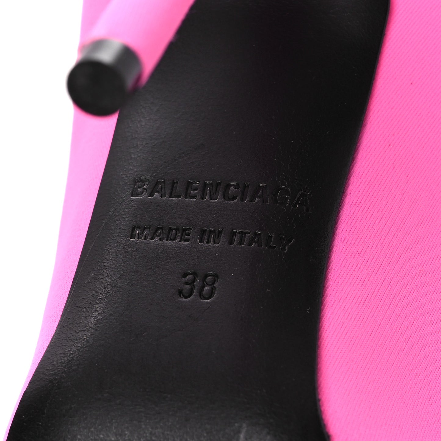 Matte Spandex Pointed Toe Knife 110mm Thigh High Boots 38 Fluo Pink