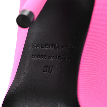 Balenciaga Matte Spandex Pointed Toe Knife 110mm Thigh High Boots 38 Fluo Pink 8 of 9
