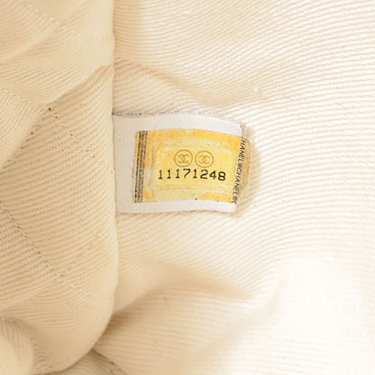 Chanel Goatskin Perforated Large Tote White 7 of 8