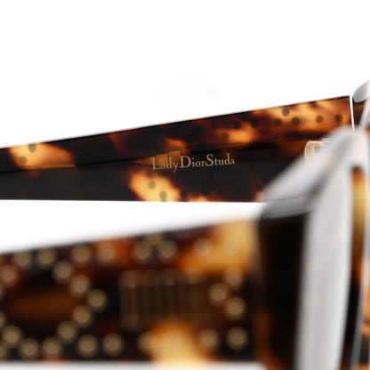 Christian Dior Acetate Cannage Lady Dior Studs Sunglasses Havana 6 of 7