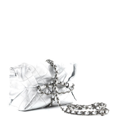 Chanel Metallic Calfskin Quilted Baluchon Silver 3 of 12
