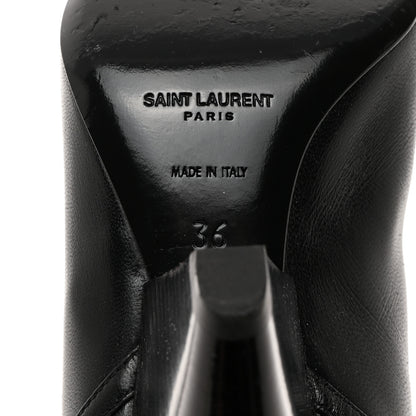 Saint Laurent Calfskin Liz 85 Wedge Booties 36 Black 7 of 8