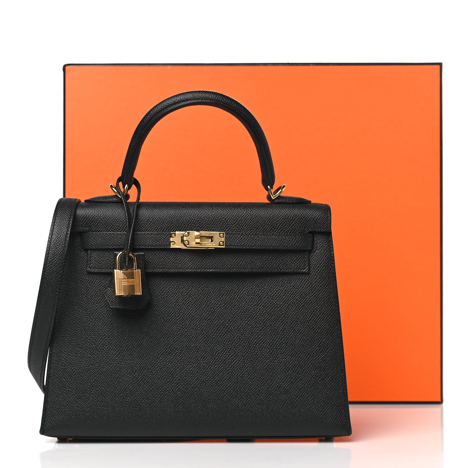 Hermes Epsom Kelly Sellier 25 Black 11 of 11