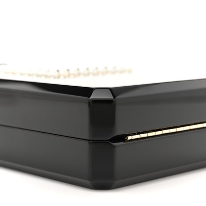 Chanel Plexiglass Perfume Bottle Clutch Black Gold 9 of 12