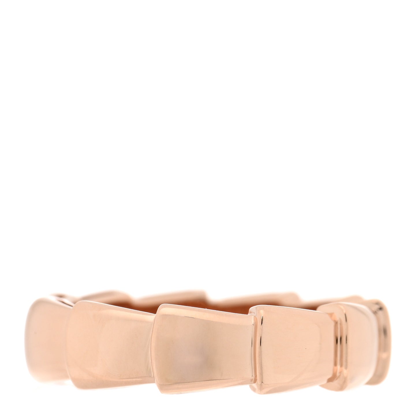 18K Rose Gold Serpenti 5mm Viper Band Ring 50 5.25
