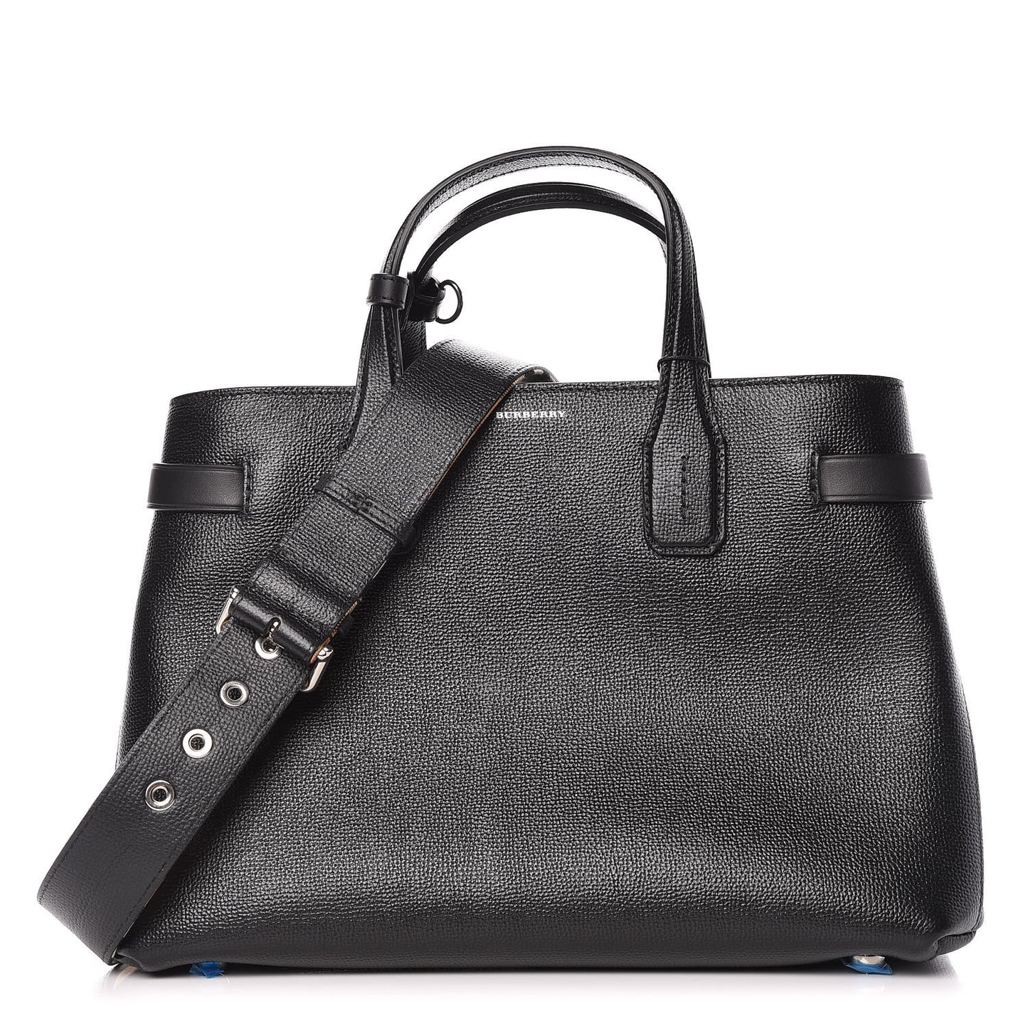 Derby Calfskin Medium Banner Tote Black