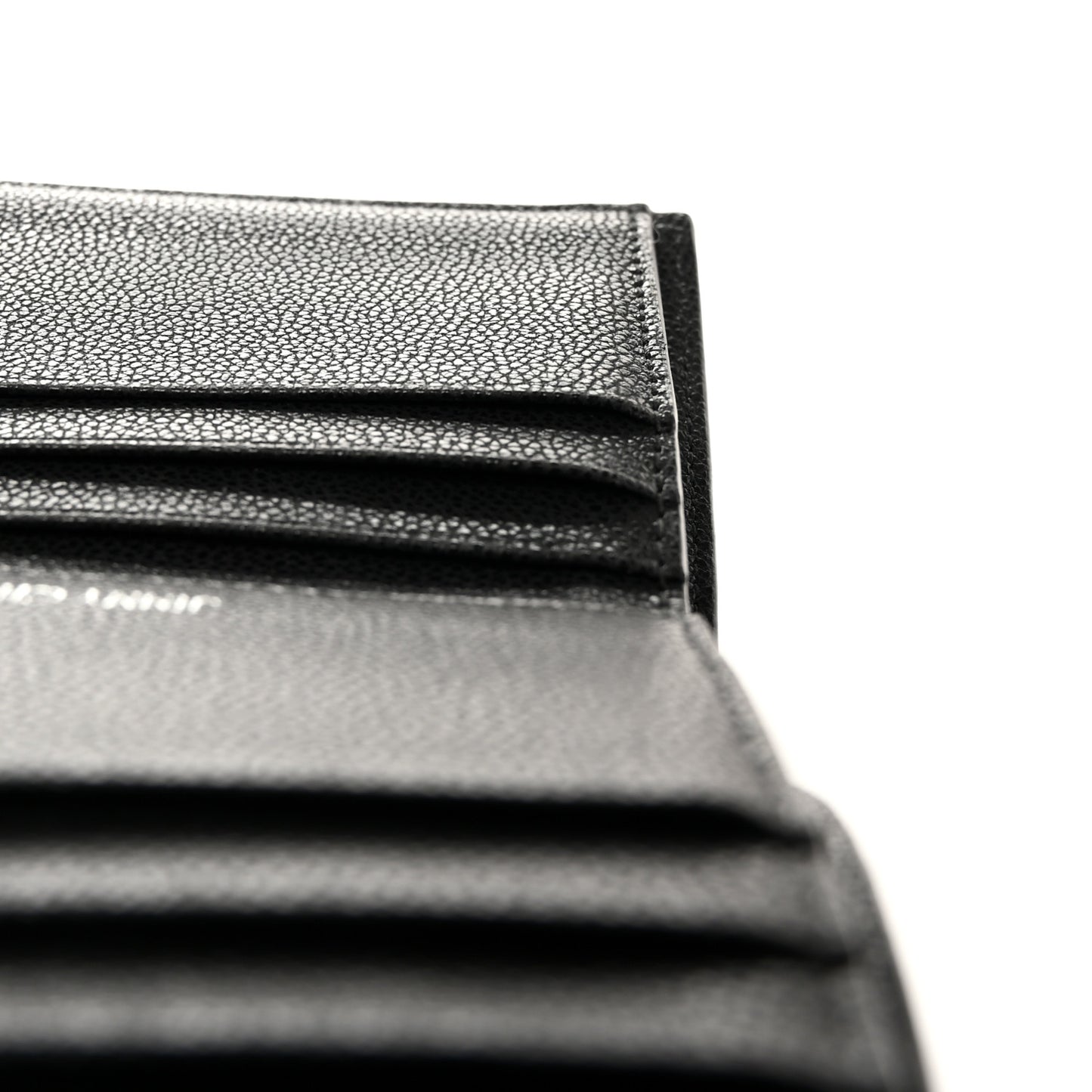 Calfskin Crystal Cheri Compact Wallet Black