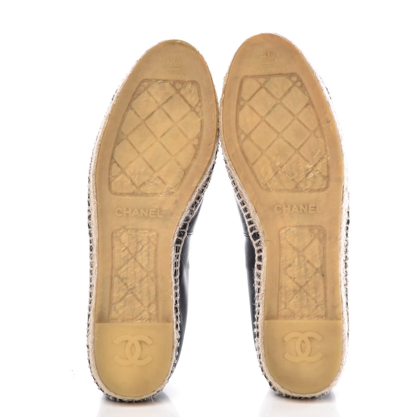 Lambskin CC Espadrilles 40 Black