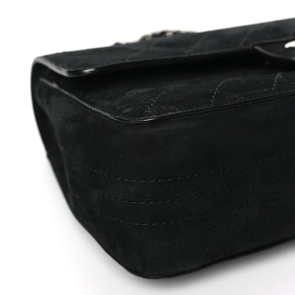 Chanel Suede Quilted Medium Double Flap Black 8 of 9