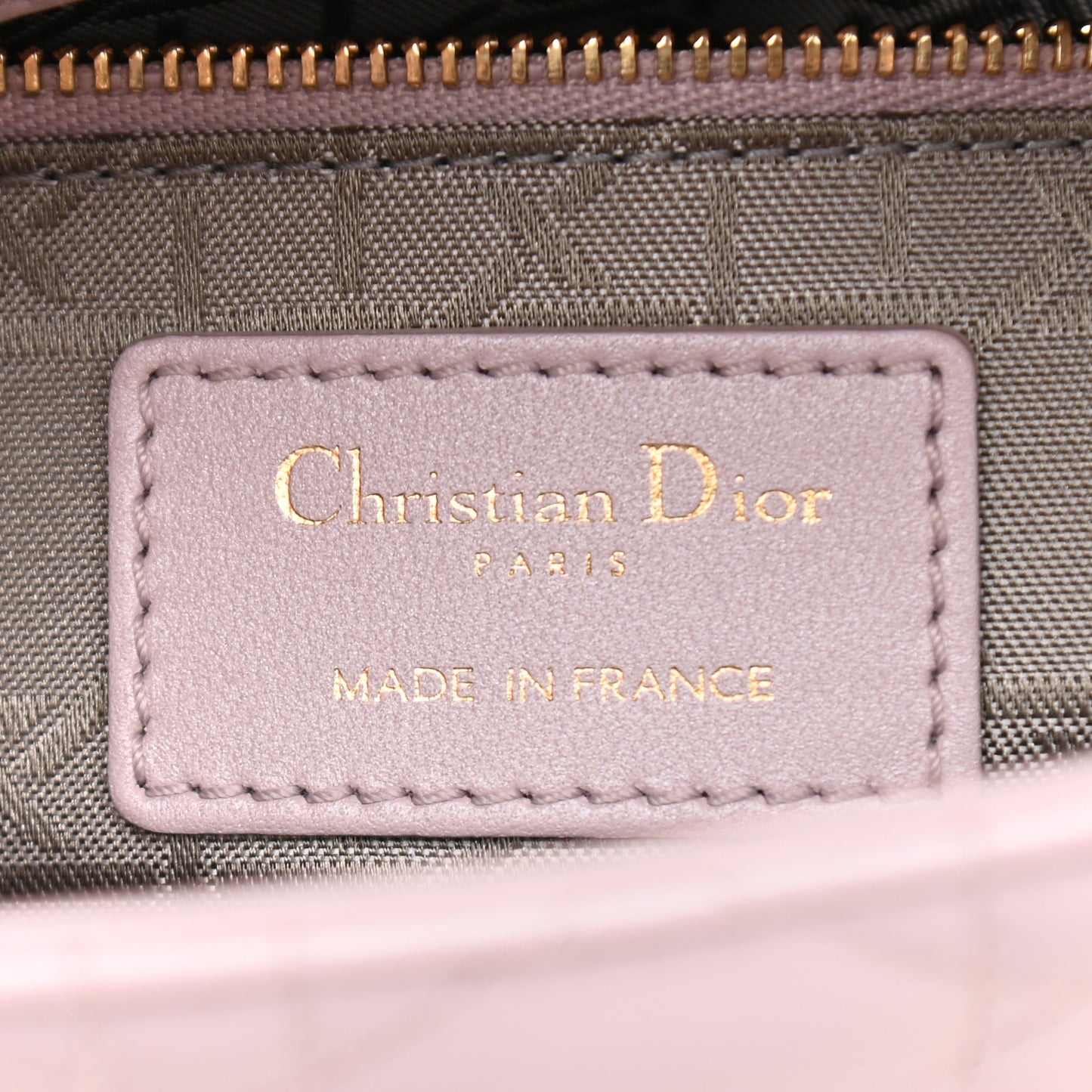 Metallic Lambskin Cannage Mini Lady Dior Lotus