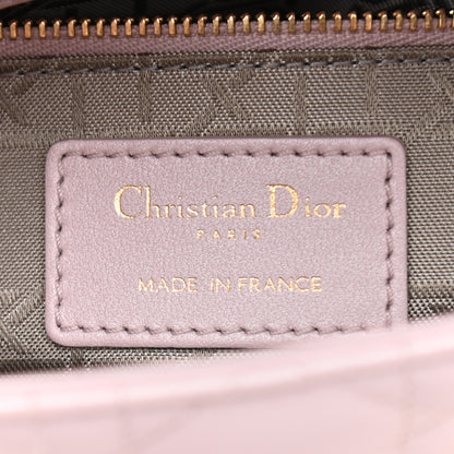 Christian Dior Metallic Lambskin Cannage Mini Lady Dior Lotus 11 of 21