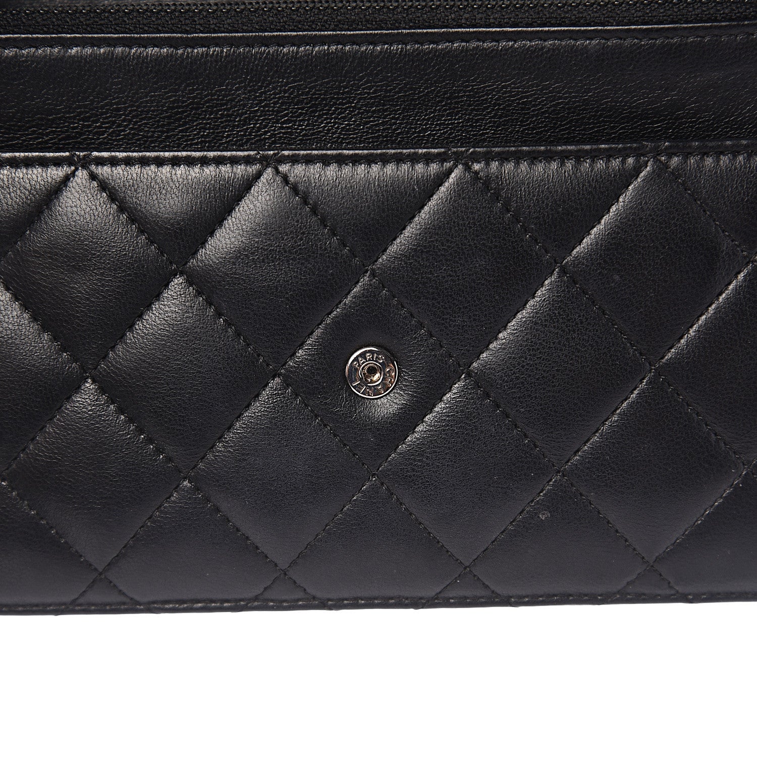 Chanel Lambskin Quilted Wallet On Chain WOC Black 12 of 17