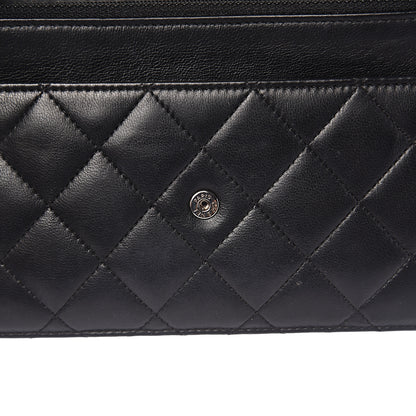 Chanel Lambskin Quilted Wallet On Chain WOC Black 12 of 17