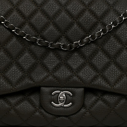 Chanel Calfskin Quilted Small XXL Travel Flap Bag Grey 8 of 8