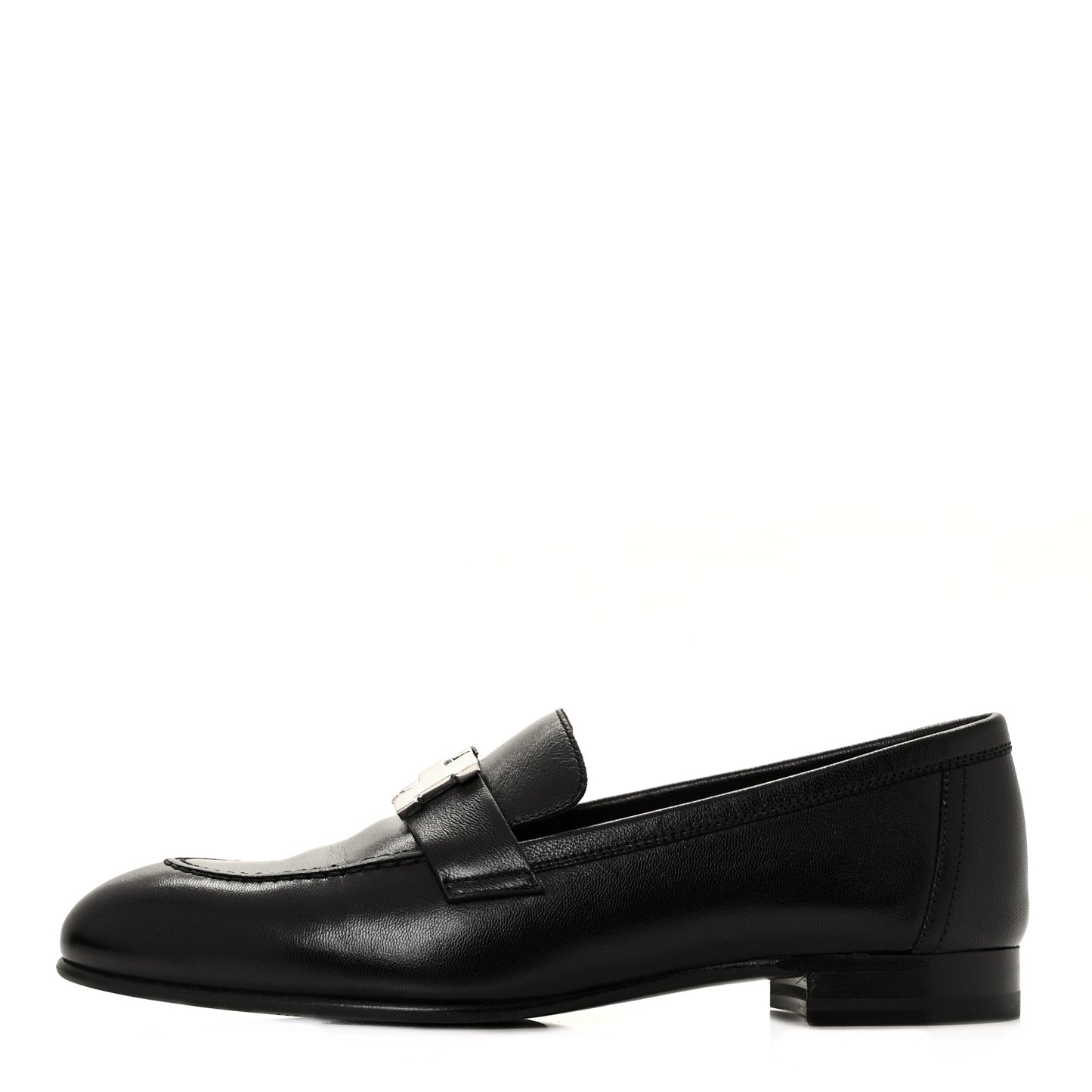 Goatskin Womens Paris Loafers 36.5 Black