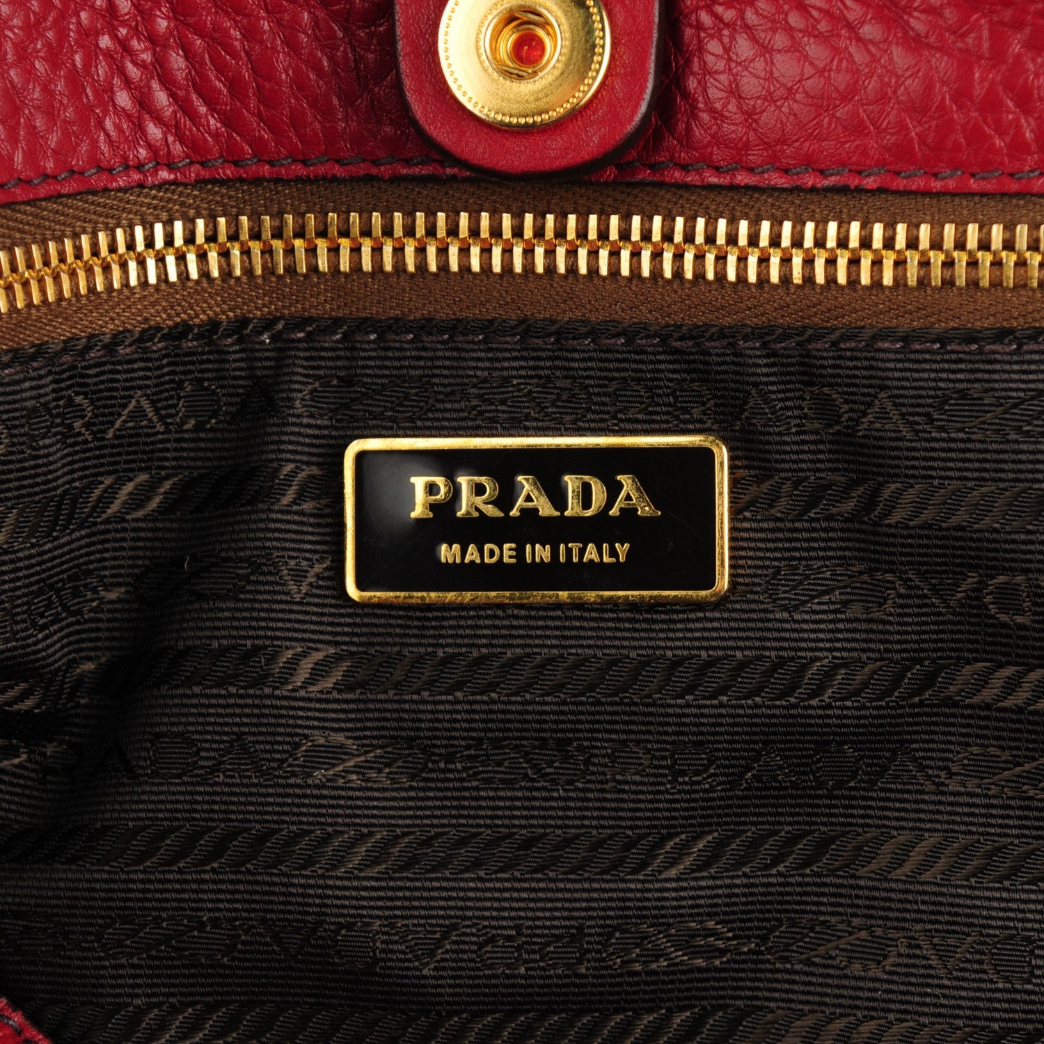 Prada Vitello Daino Shoulder Bag Rubino 6 of 7