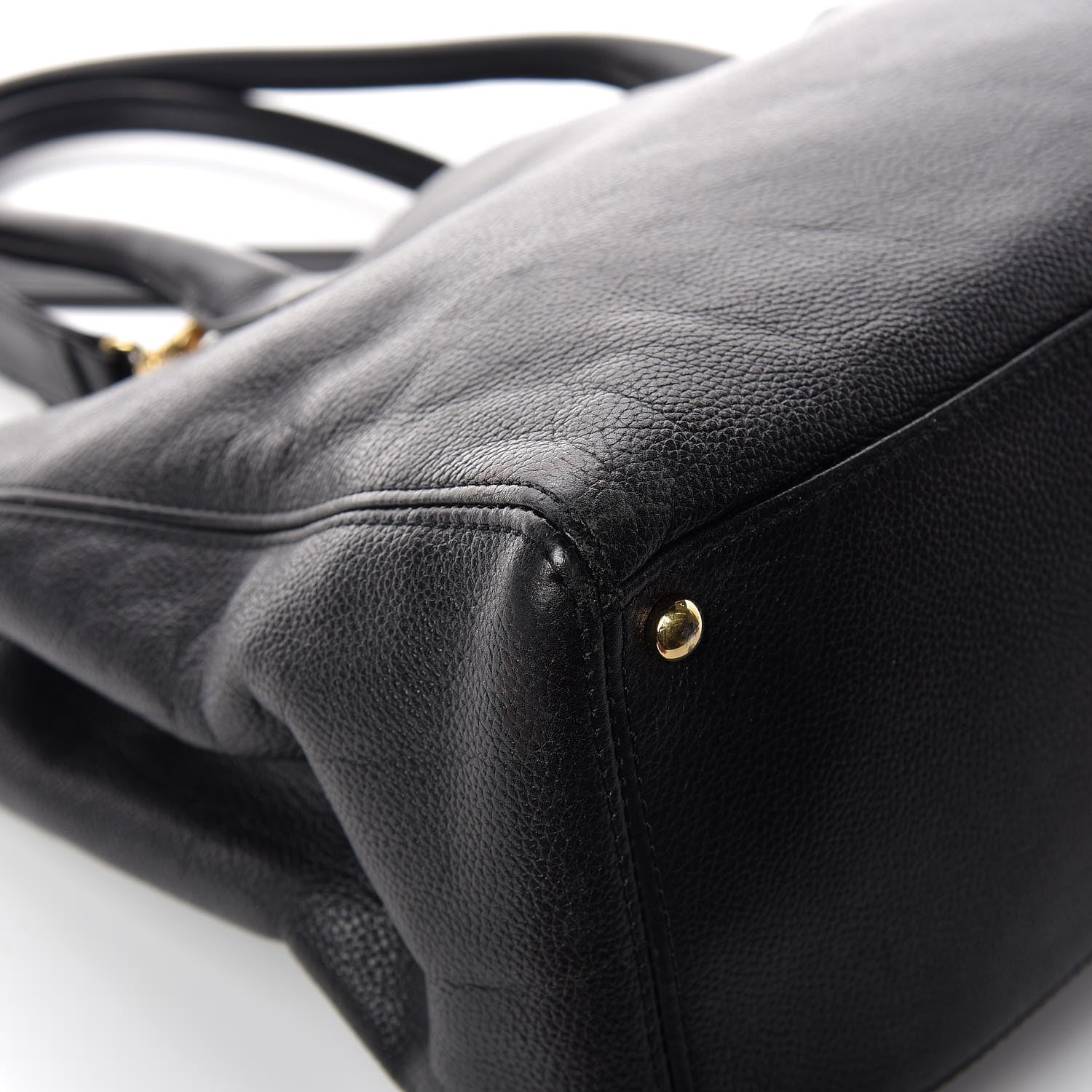Chanel Calfskin Cerf Shopper Tote Black 19 of 19