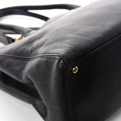 Chanel Calfskin Cerf Shopper Tote Black 19 of 19