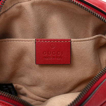 Gucci Calfskin Matelasse GG Marmont Belt Bag 95 38 Hibiscus Red 8 of 11