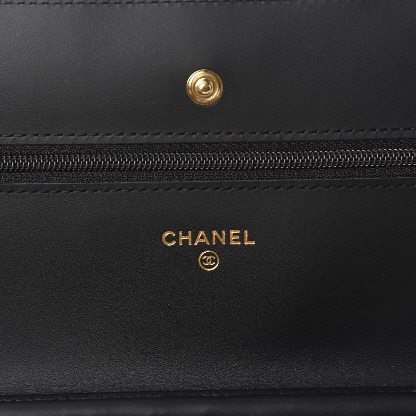 Aged Calfskin Quilted Lucky Charms Casino 2.55 Reissue Wallet On Chain WOC Black