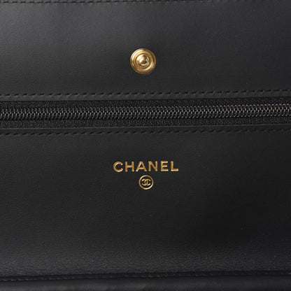 Chanel Aged Calfskin Quilted Lucky Charms Casino 2.55 Reissue Wallet On Chain WOC Black 8 of 12