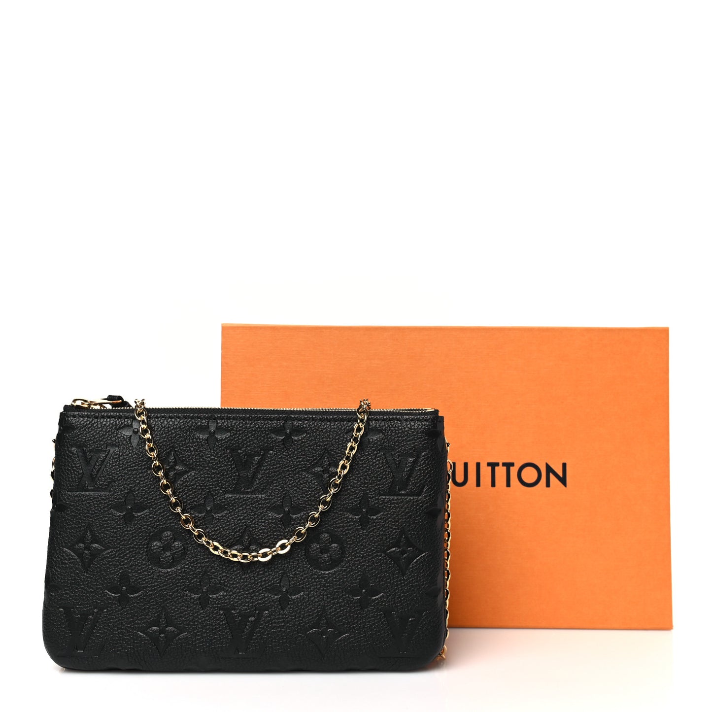 Empreinte Double Zip Pochette Black