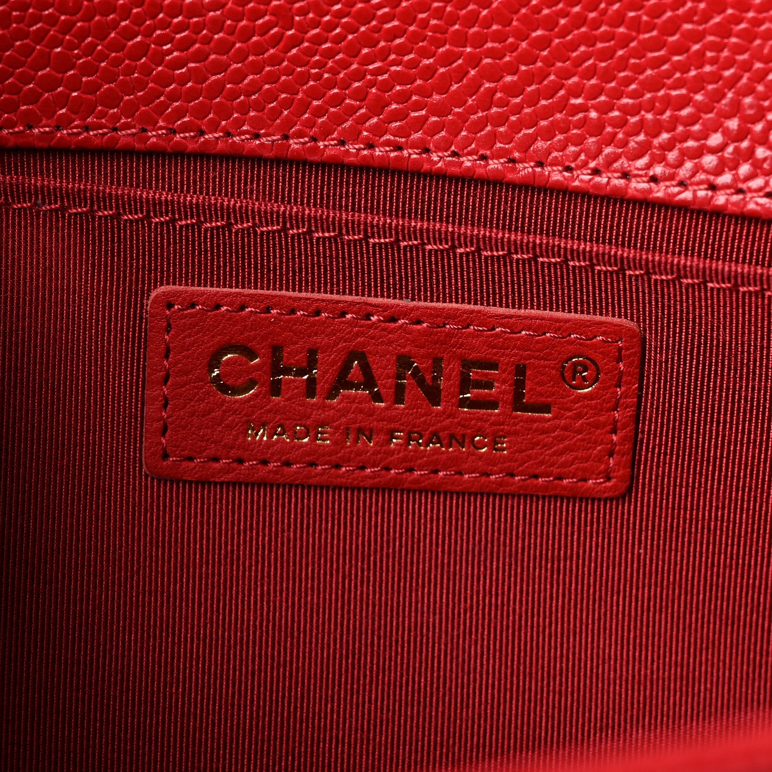 Chanel Caviar Quilted Medium Boy Flap Red 6 of 13
