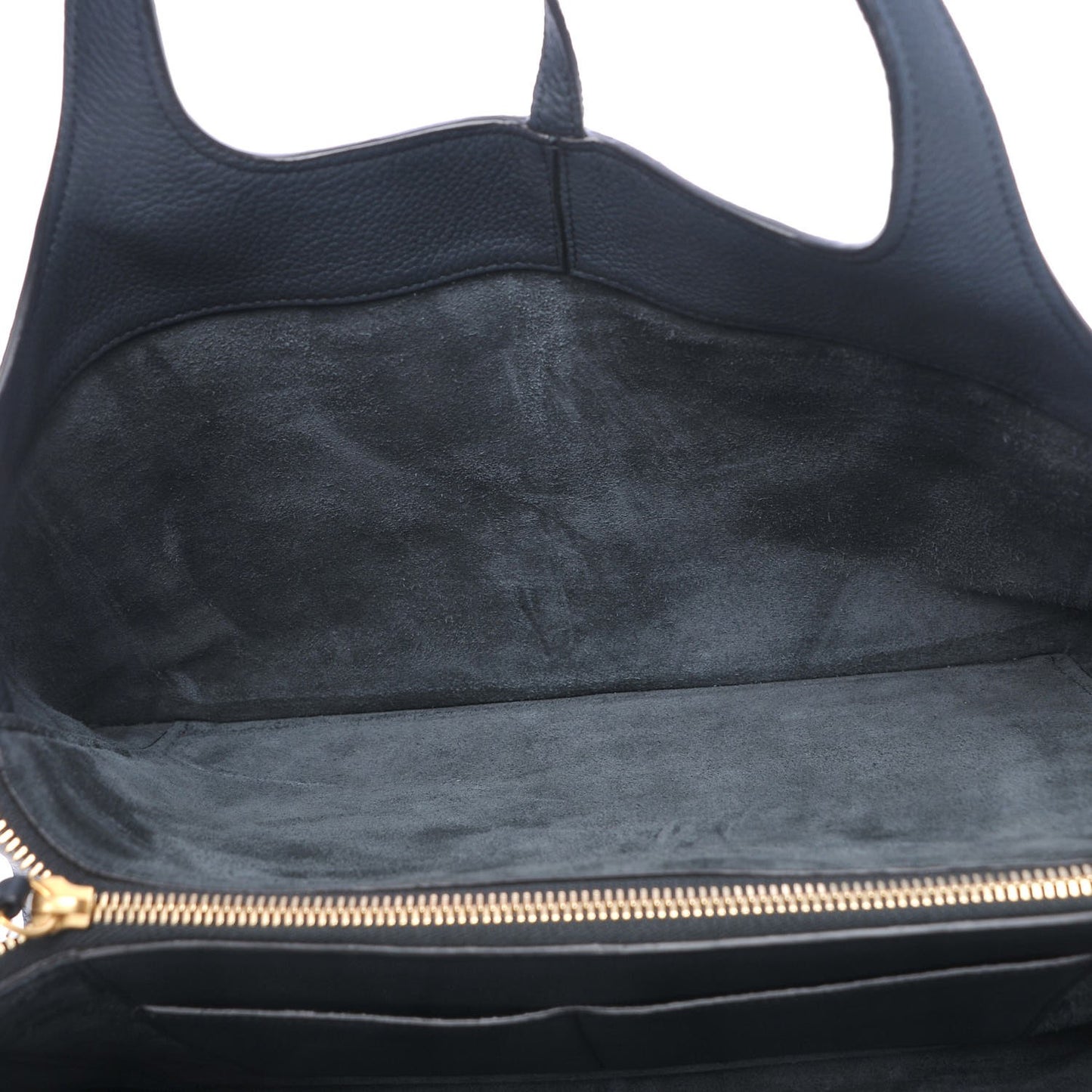 Baby Grained Calfskin Medium Tri-Fold Bag Dark Sea