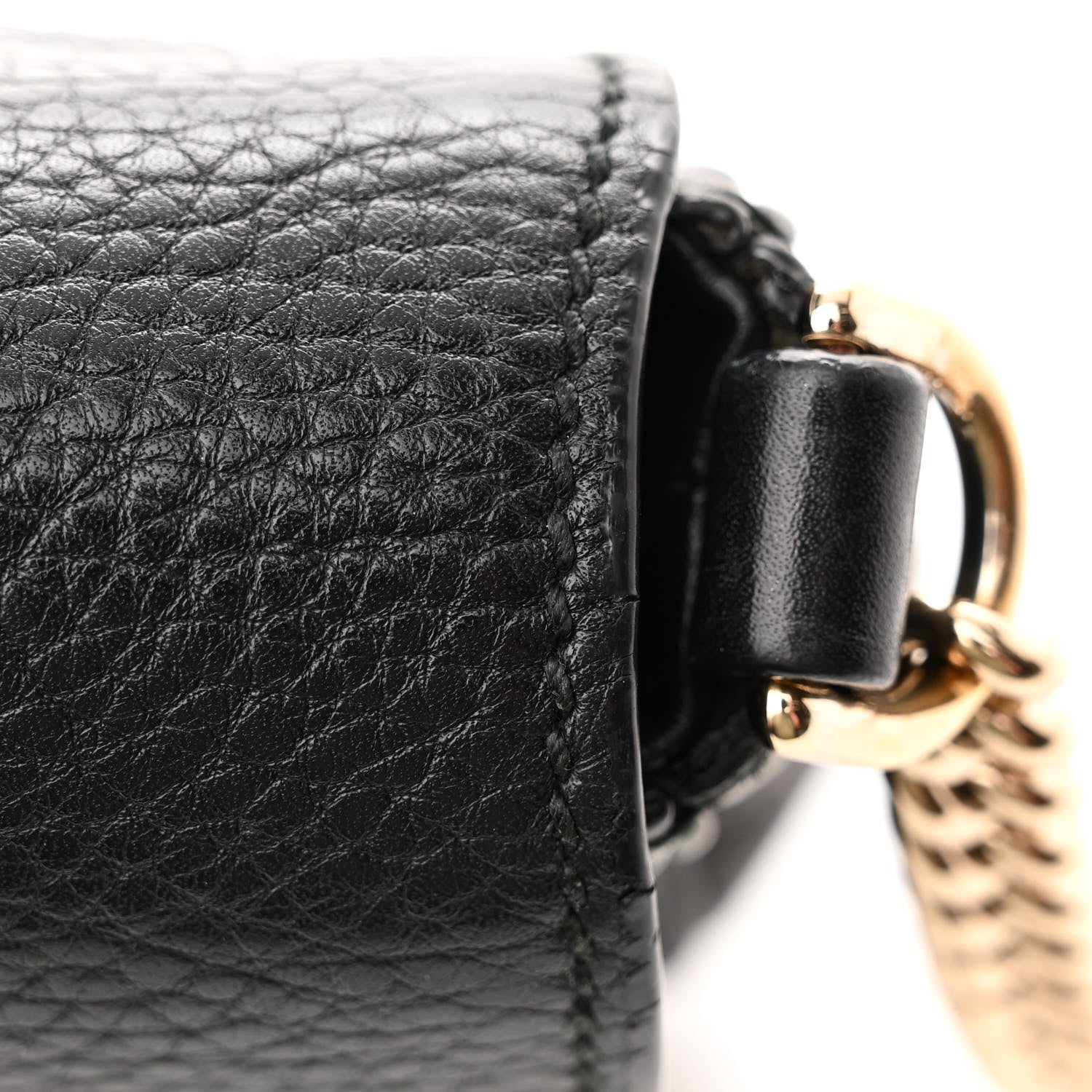 Gucci Pebbled Calfskin Small Soho Flap Crossbody Black 14 of 15