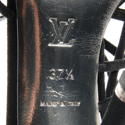 Louis Vuitton Suede Charlie's Sandals Black 37.5 6 of 7