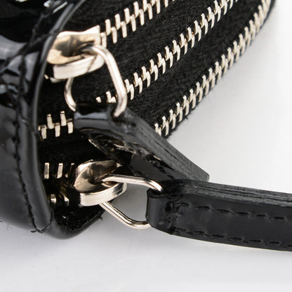 Chanel Patent Calfskin Quilted Zip Around Phone Holder Black 7 of 9
