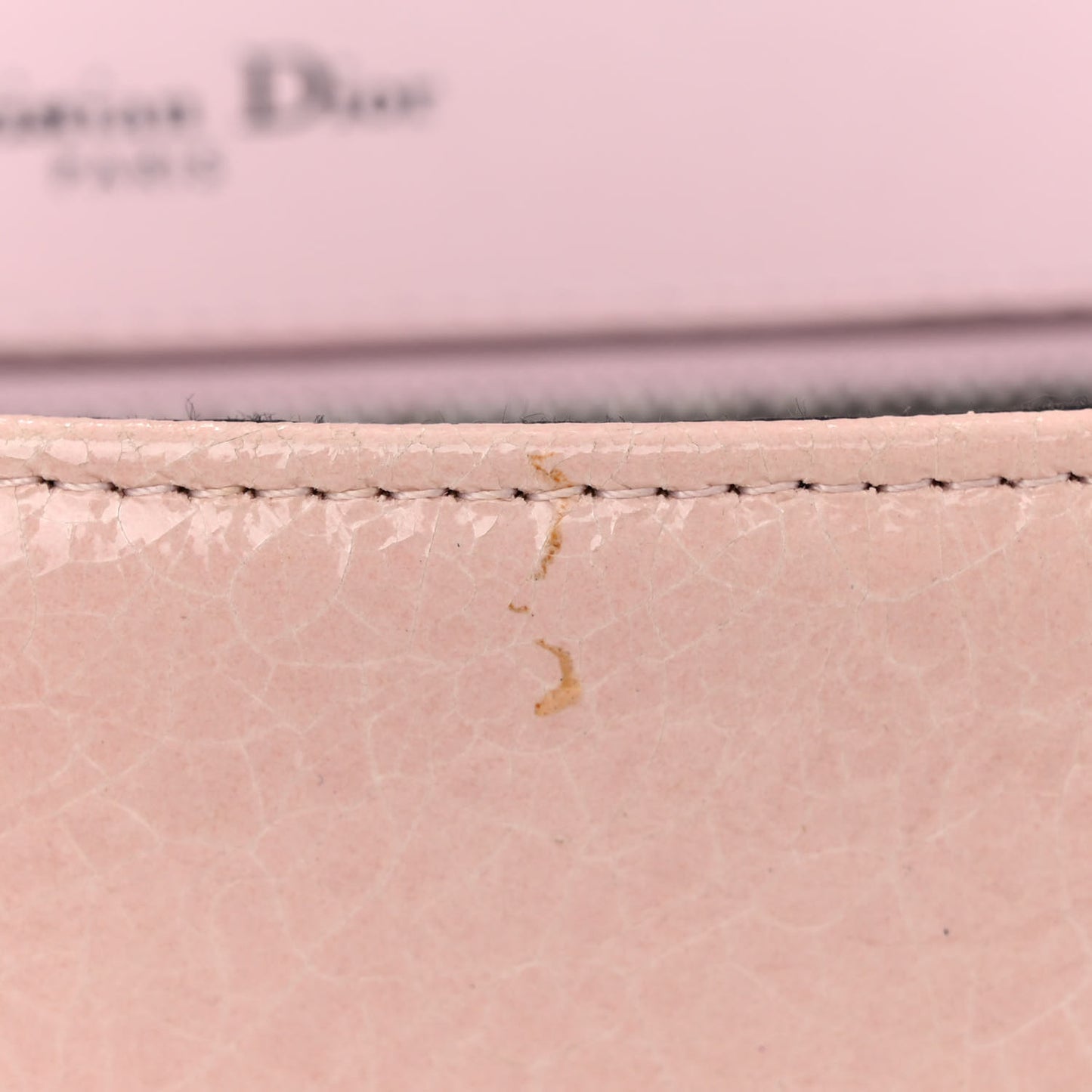 Ceramic Effect Deerskin Small Diorama Flap Bag Pink