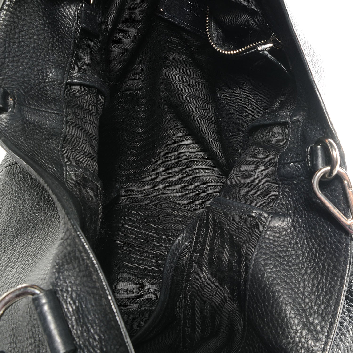 Prada Vitello Daino Tote Nero Black 5 of 11