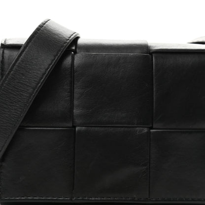 Bottega Veneta Lambskin Maxi Intrecciato Extra Mini Cassette Crossbody Bag Black 11 of 11