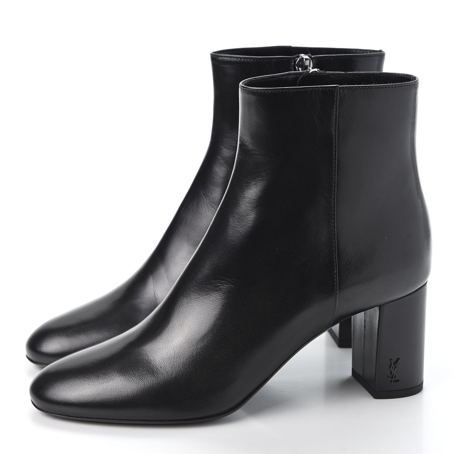Saint Laurent Nappa Loulou Ankle Zip Boot 38 Black 2 of 11