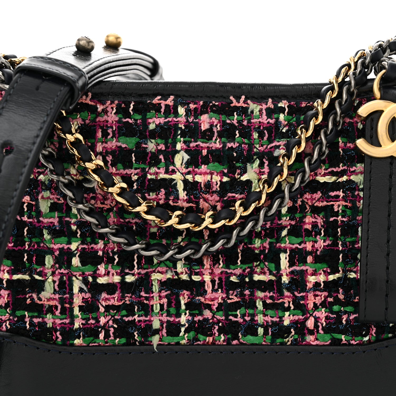 Chanel Tweed Calfskin Small Gabrielle Hobo Multi 8 of 12