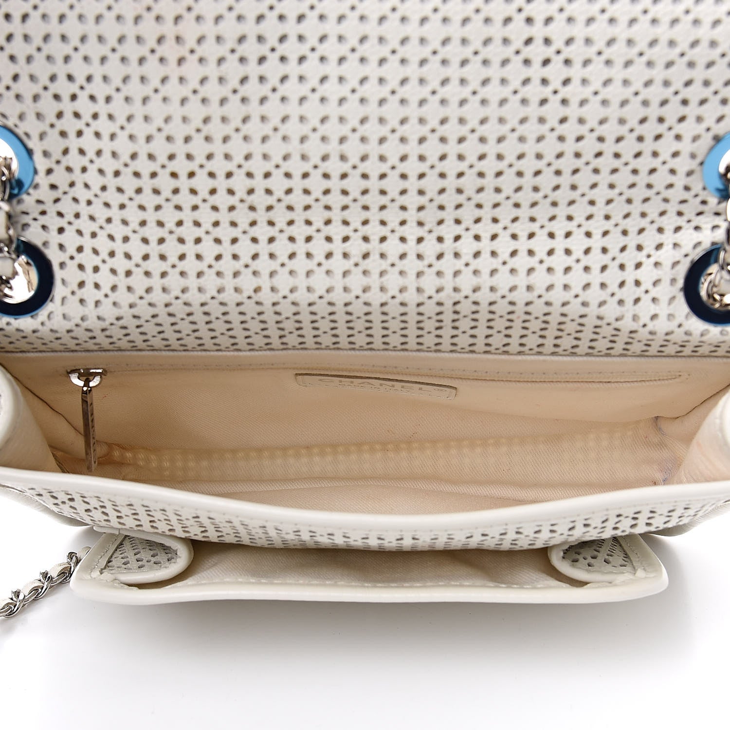 Chanel Perforated Calfskin Small Up In The Air Flap Ivory 5 of 17