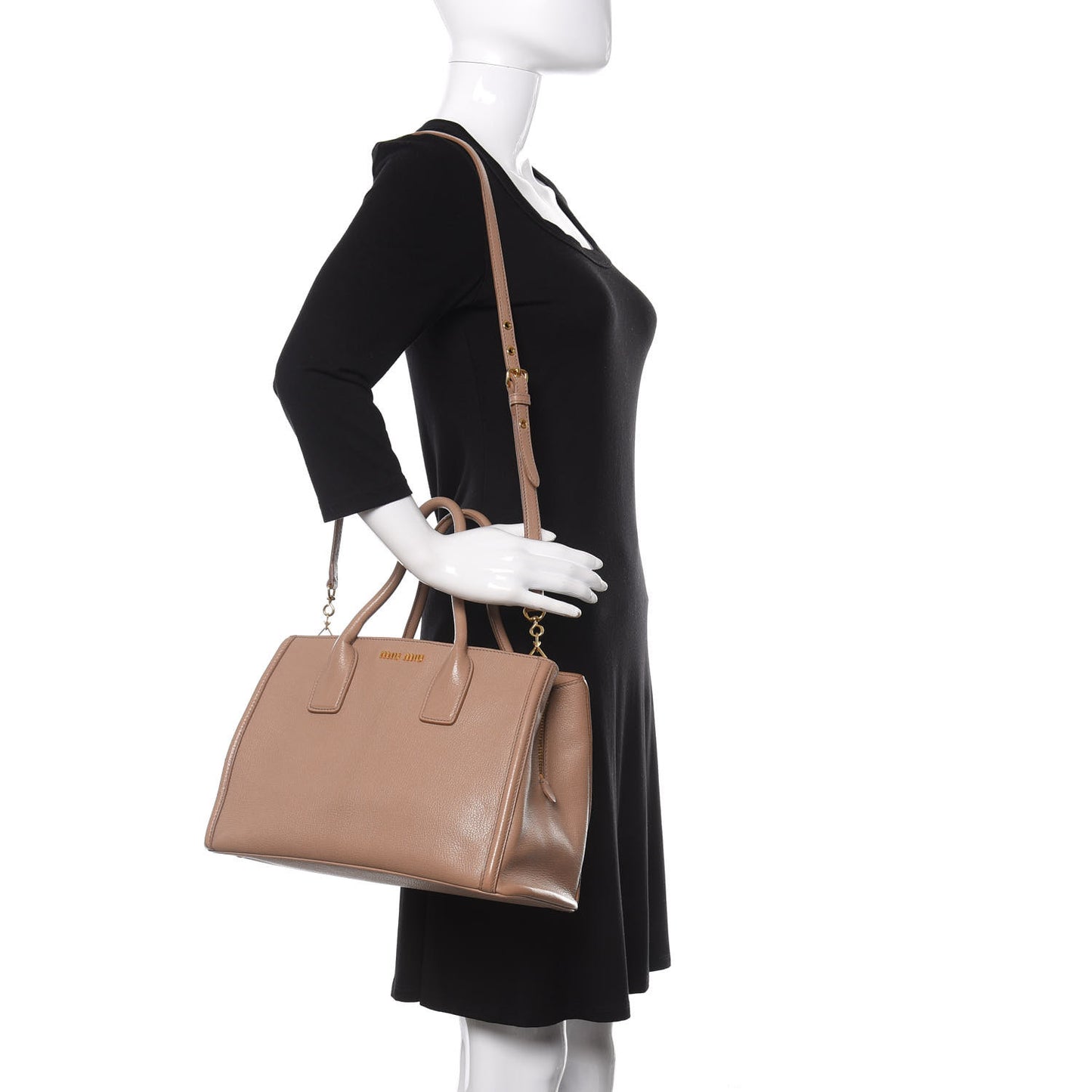 Goatskin Madras Top Handle Tote Cammeo