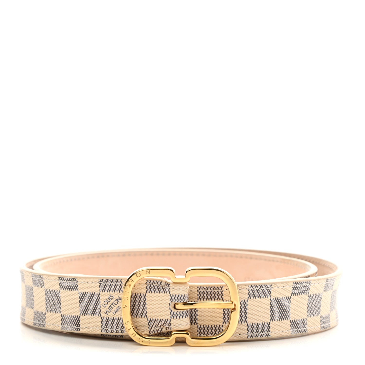 Louis Vuitton Damier Azur 25mm Belt 80 32 1 of 7