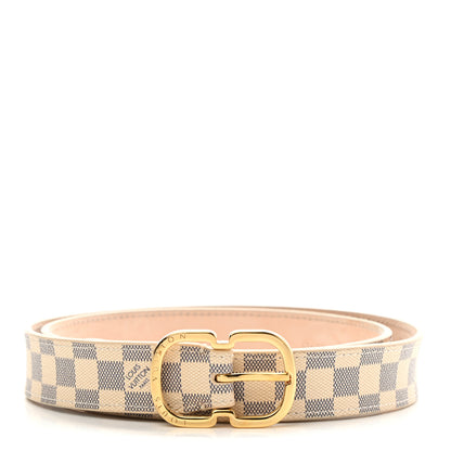 Louis Vuitton Damier Azur 25mm Belt 80 32 1 of 7