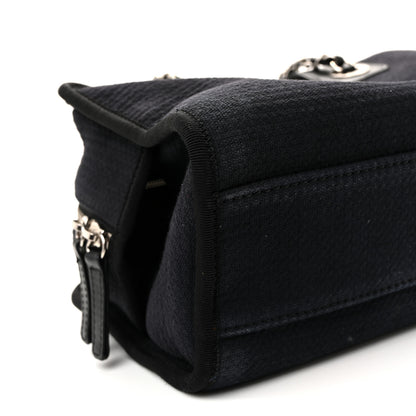Chanel Mixed Fibers Deauville Bowling Bag Black 9 of 11