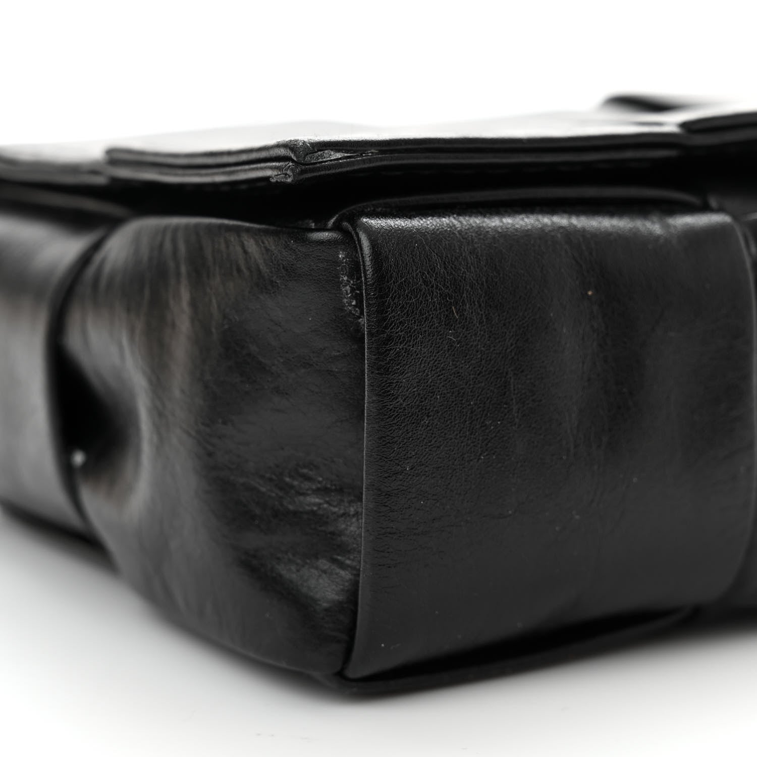 Bottega Veneta Paper Calfskin Maxi Intreccio Extra Mini Cassette Crossbody Bag Black 8 of 13