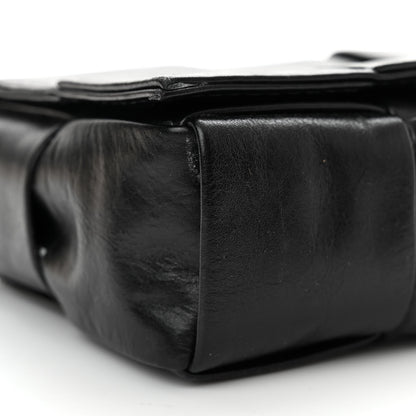 Bottega Veneta Paper Calfskin Maxi Intreccio Extra Mini Cassette Crossbody Bag Black 8 of 13