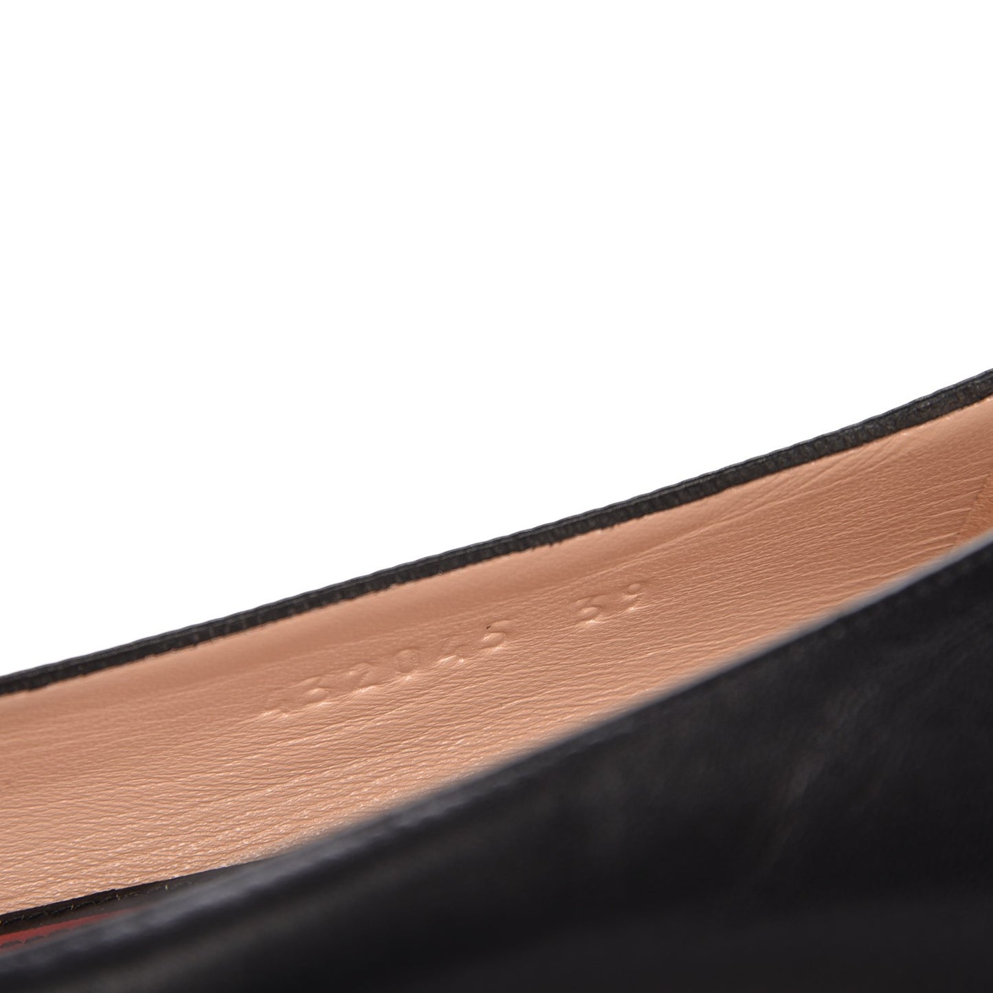 Calfskin Web Ballerina Flat 39 Nero Black